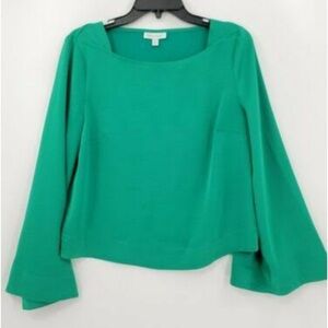 Prologue green satin blouse size L